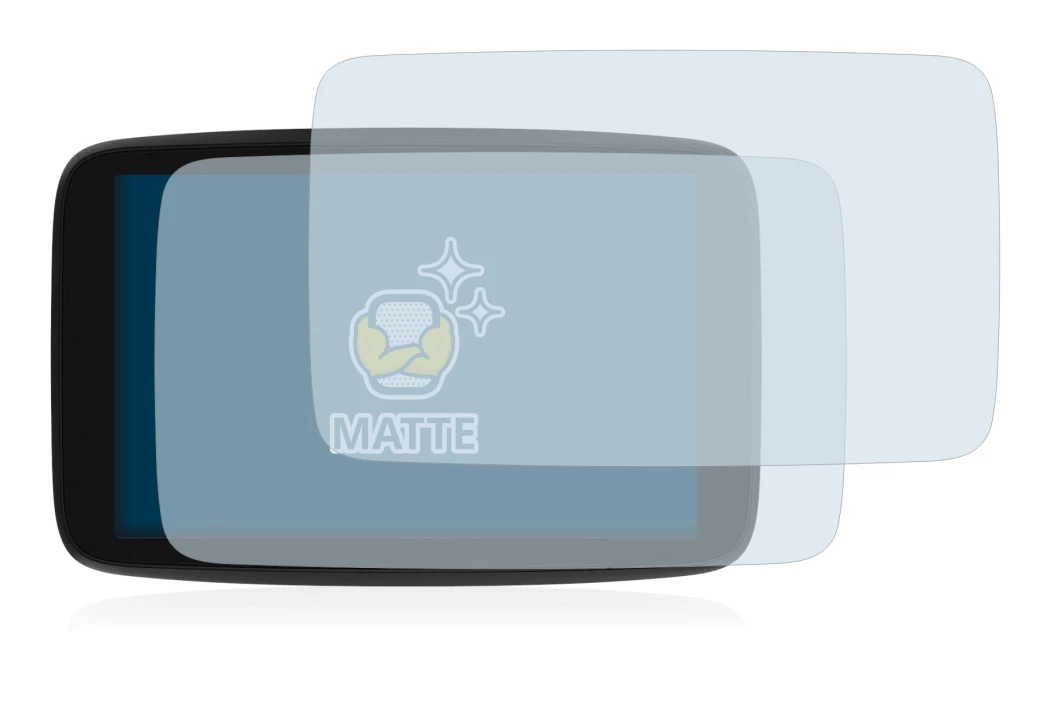 Imagen del dispositivo TomTom GO Exclusive con una amplia variedad de protectores de pantalla.