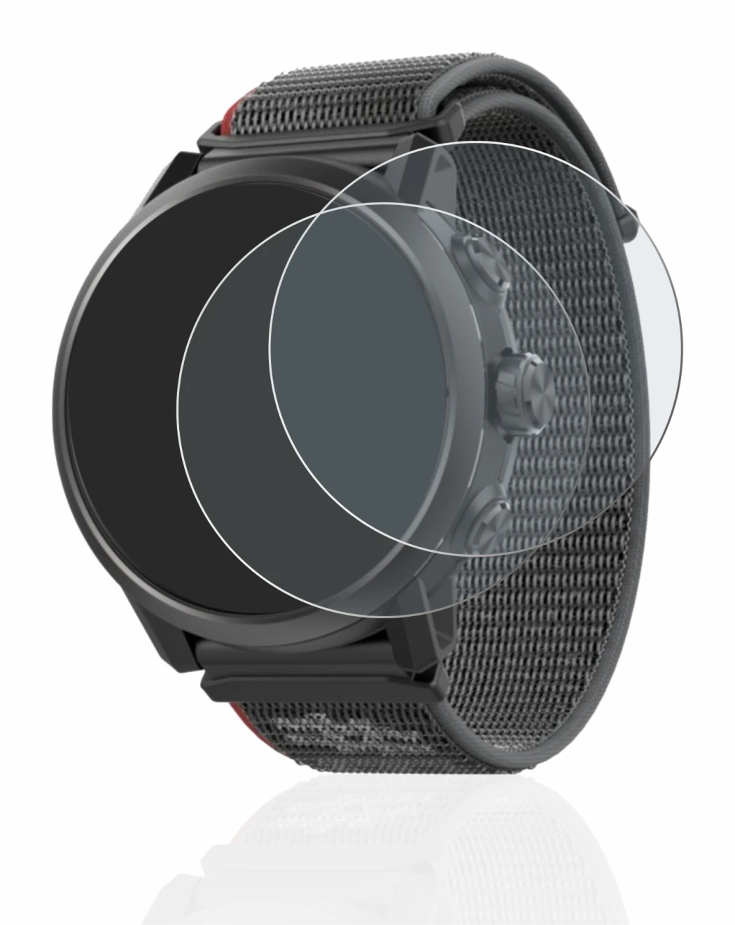 Imagen del dispositivo Coros Apex 2 con una amplia variedad de protectores de pantalla.