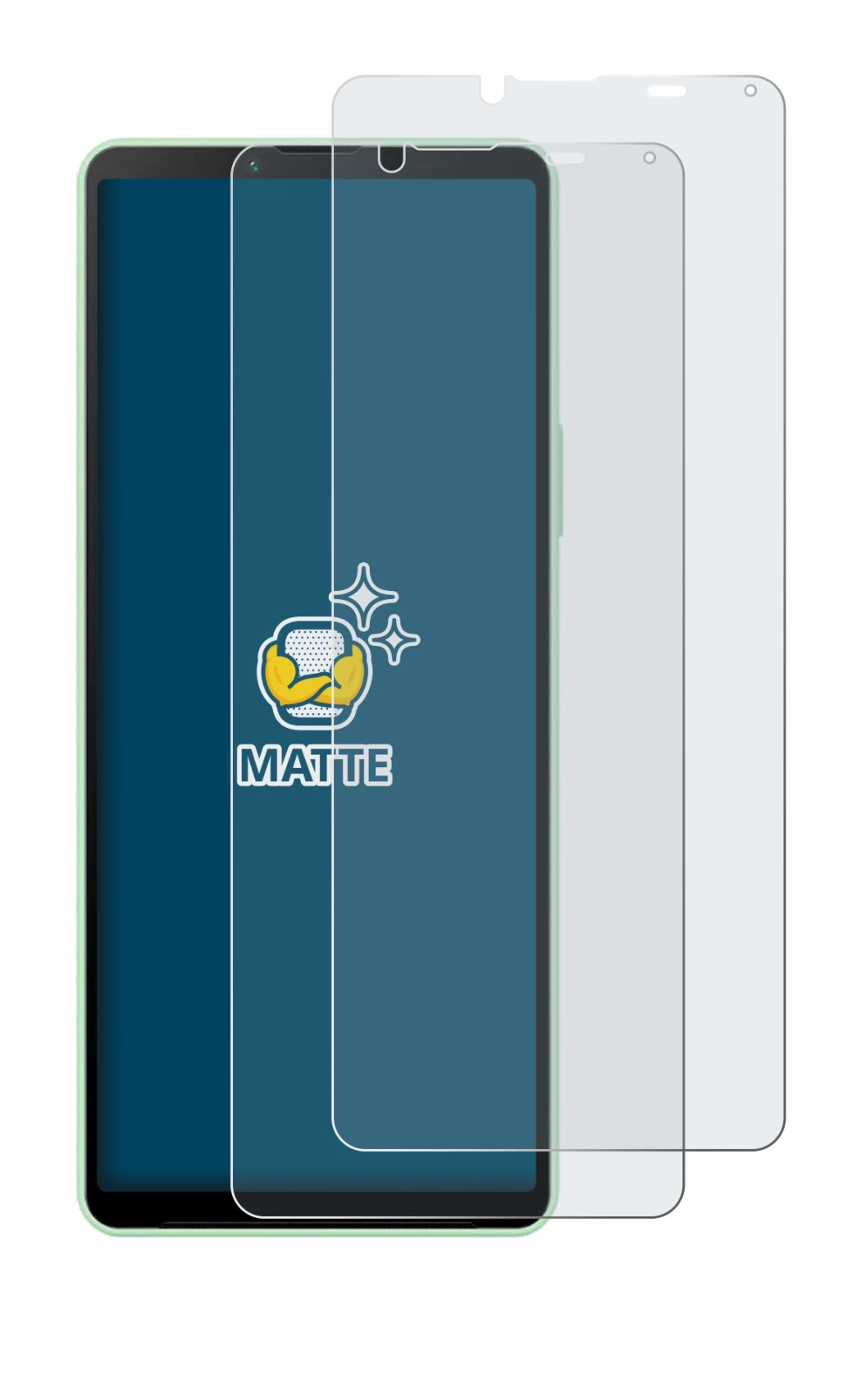 Imagen del dispositivo Sony Xperia 10 V con una amplia variedad de protectores de pantalla.