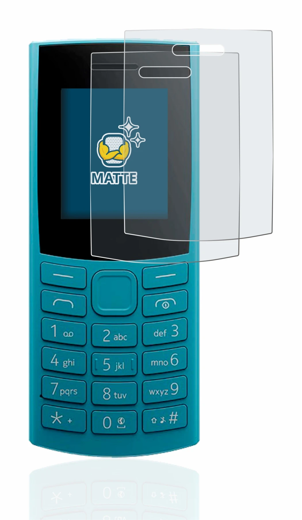 Imagen del dispositivo Nokia 105 4G (2023) con una amplia variedad de protectores de pantalla.