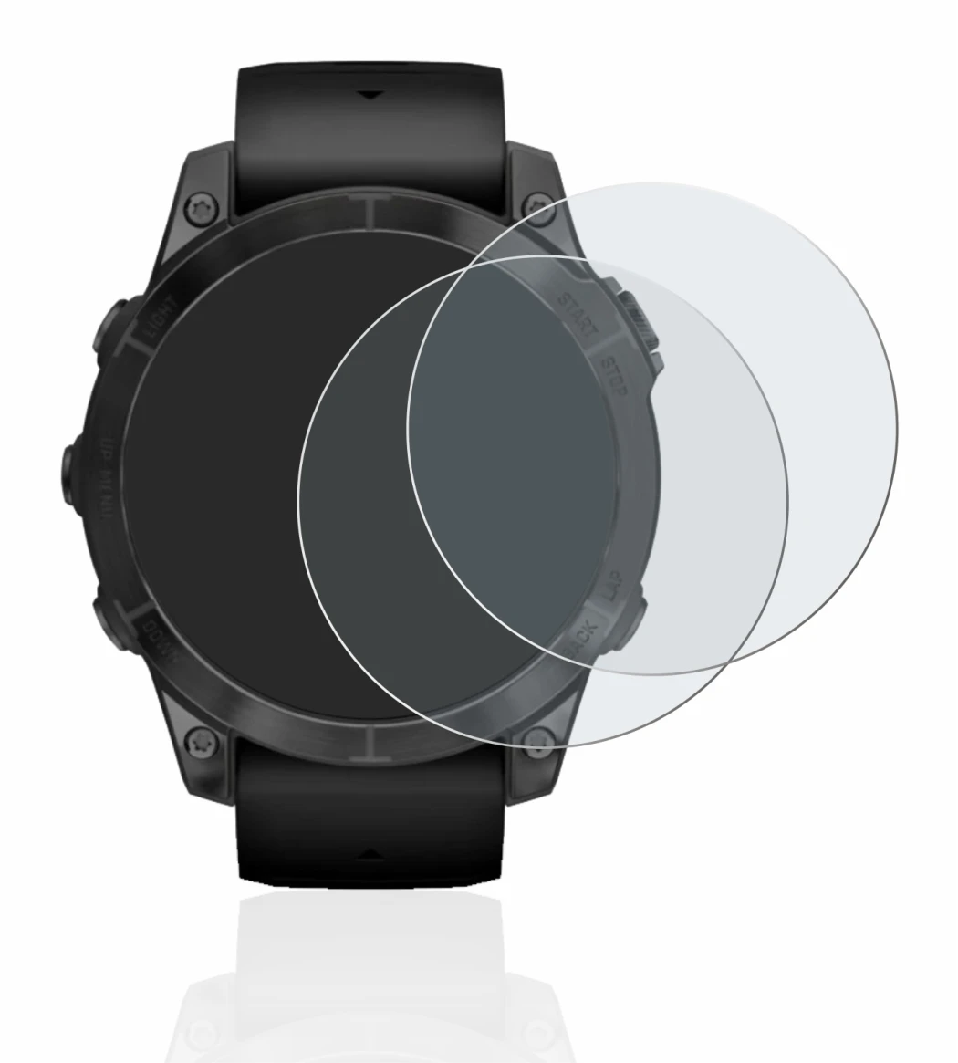 Imagen del dispositivo Garmin Epix Pro (Gen 2) (47 mm) con una amplia variedad de protectores de pantalla.