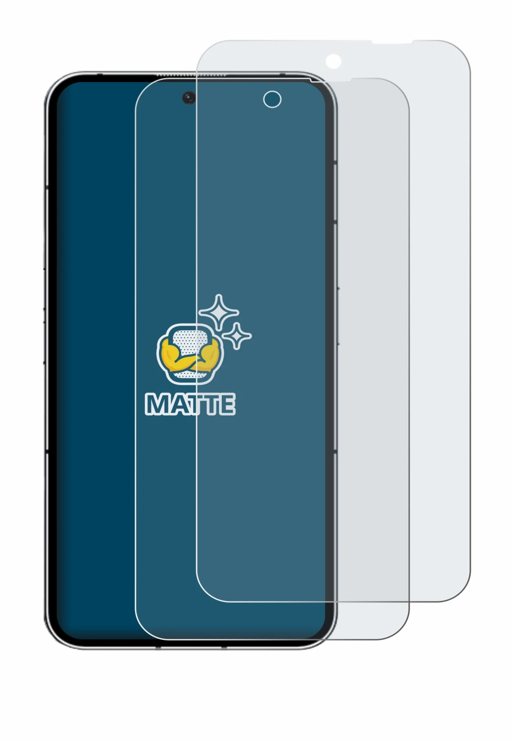 Imagen del dispositivo Nothing Phone (2) con una amplia variedad de protectores de pantalla.