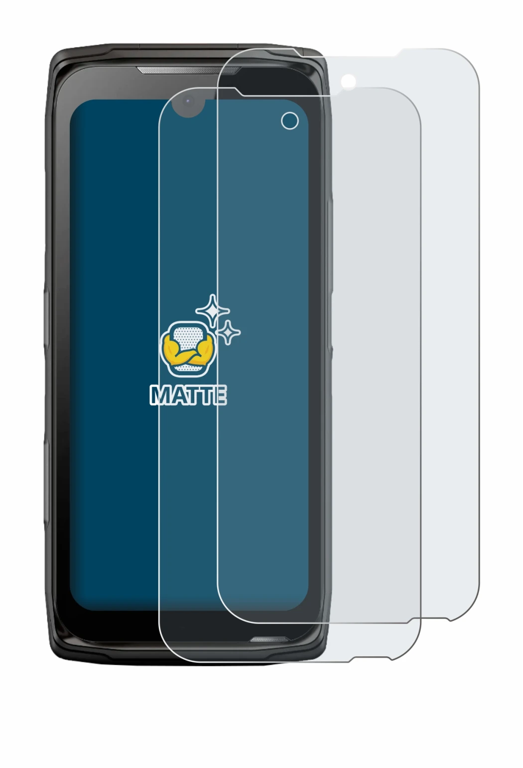 Imagen del dispositivo Crosscall Core-Z5 con una amplia variedad de protectores de pantalla.