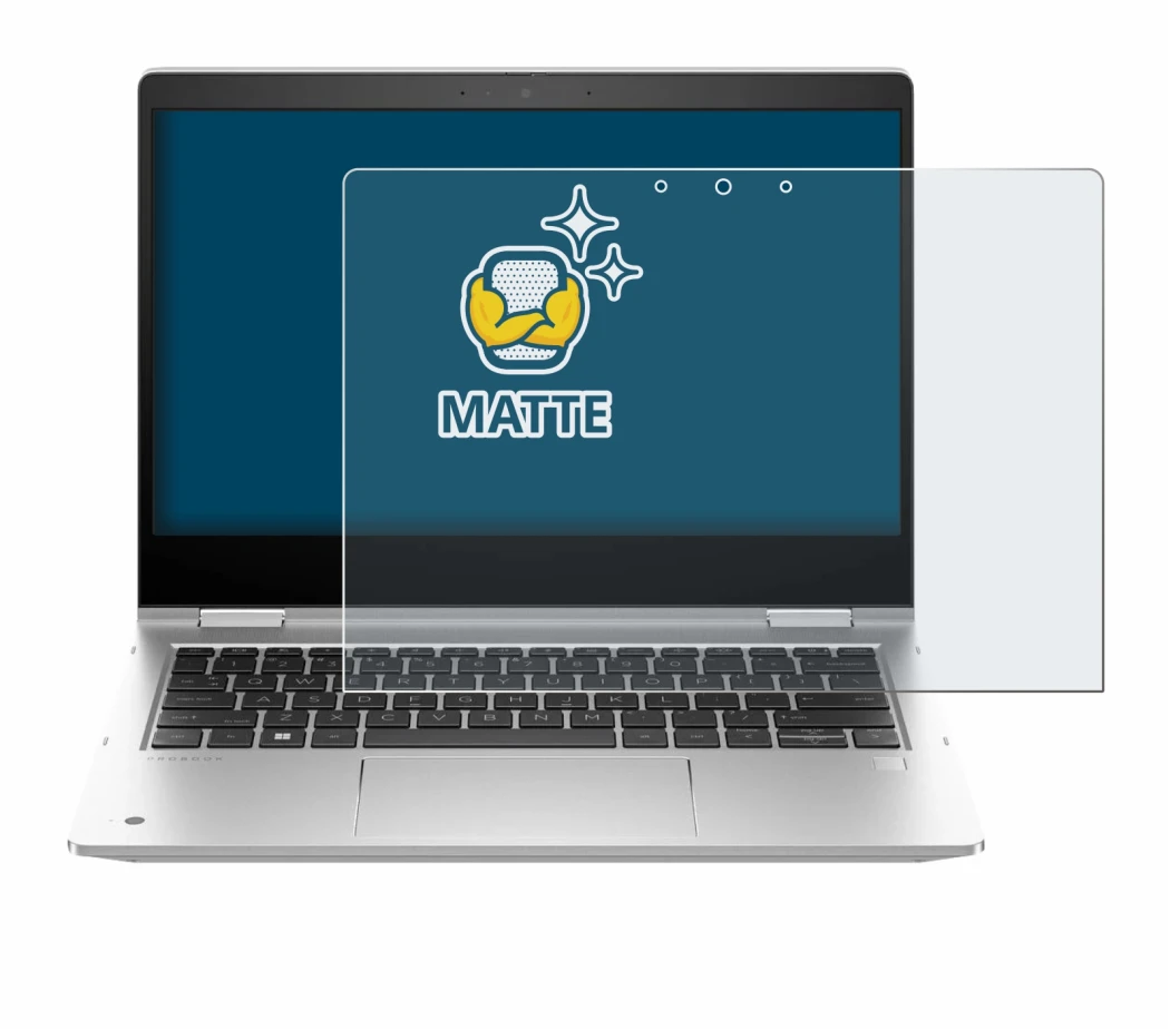 Imagen del dispositivo HP ProBook x360 435 G10 con una amplia variedad de protectores de pantalla.