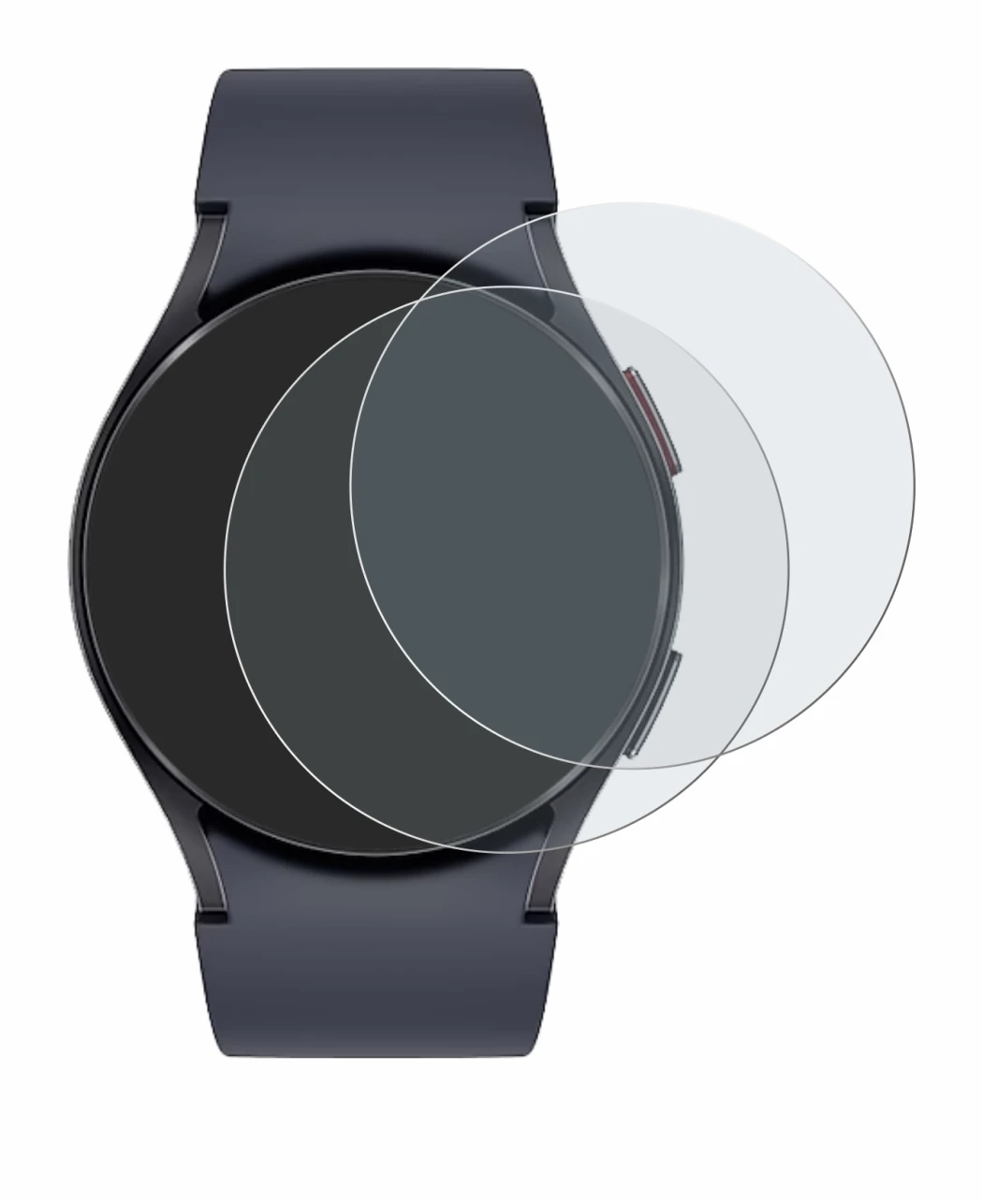 Imagen del dispositivo Samsung Galaxy Watch 6 (40 mm) con una amplia variedad de protectores de pantalla.