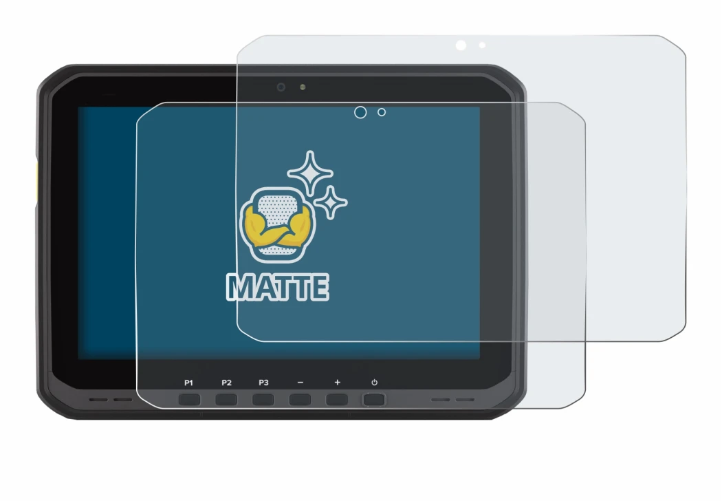 Imagen del dispositivo Zebra ET65 con una amplia variedad de protectores de pantalla.