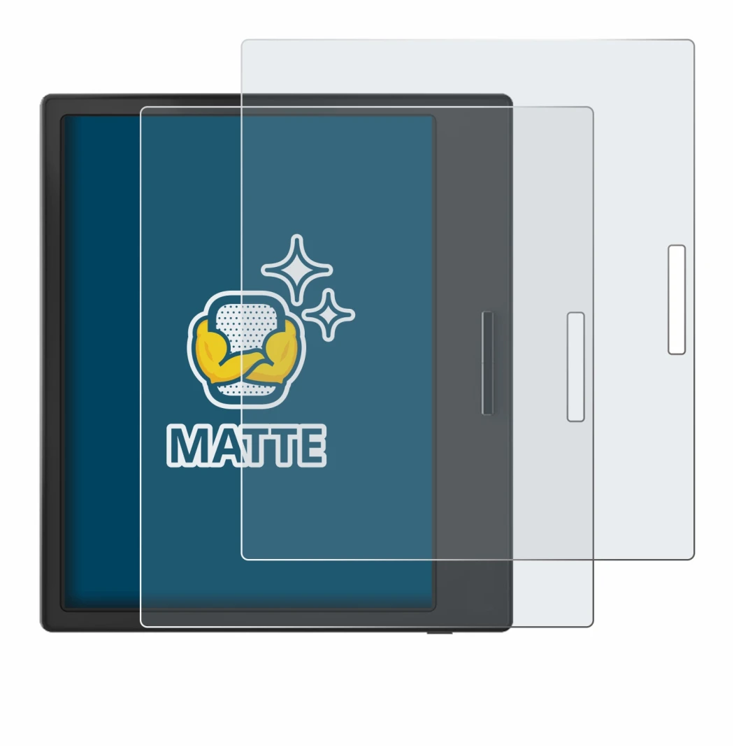 Imagen del dispositivo Boox Page con una amplia variedad de protectores de pantalla.