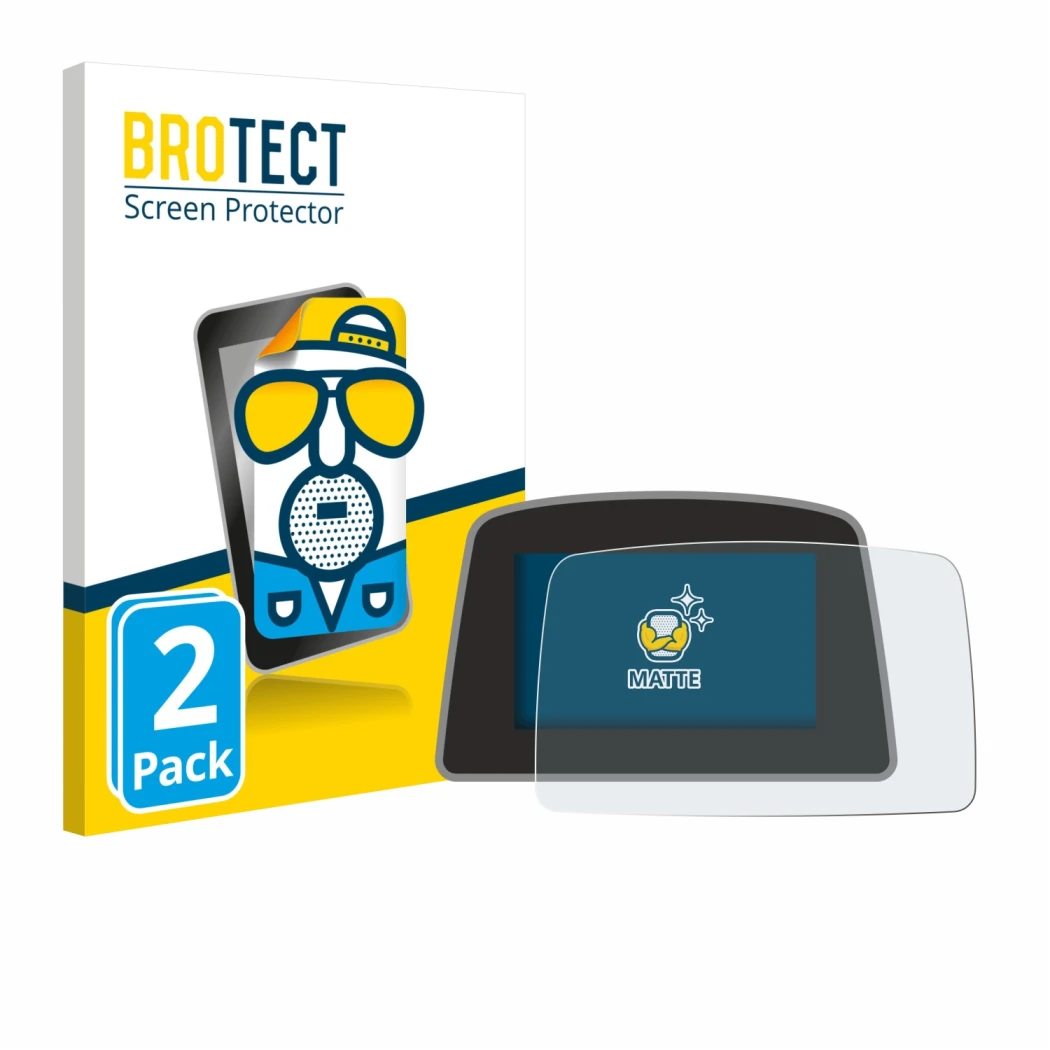 Parte frontal de un envase de producto con el logotipo de la marca BROTECT. Al lado se muestra el dispositivo PowaKaddy C2i co