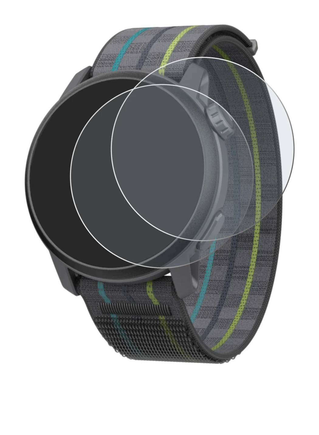 Imagen del dispositivo Coros Pace 3 con una amplia variedad de protectores de pantalla.
