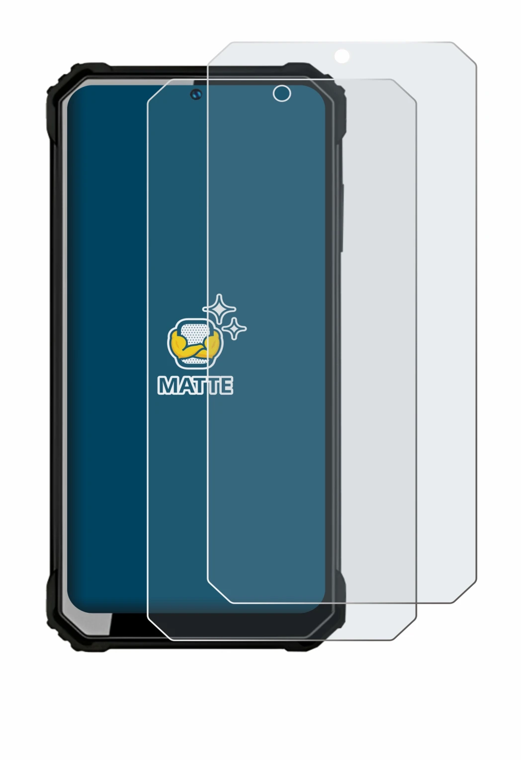 Imagen del dispositivo Oukitel WP23 con una amplia variedad de protectores de pantalla.