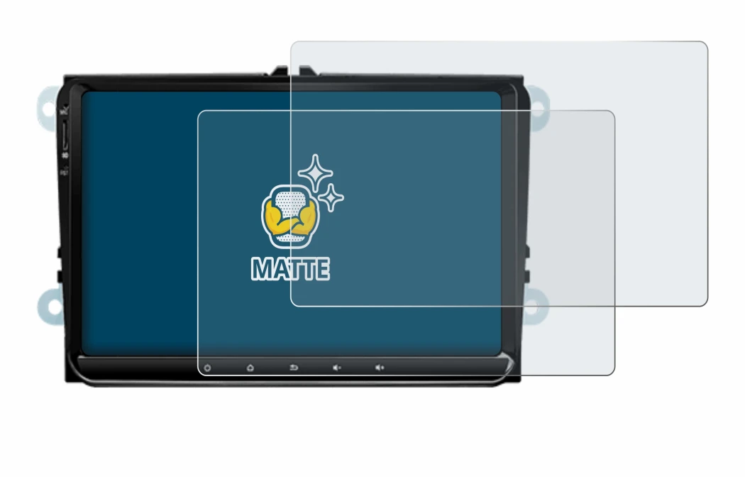 Imagen del dispositivo Eonon 53 SE con una amplia variedad de protectores de pantalla.