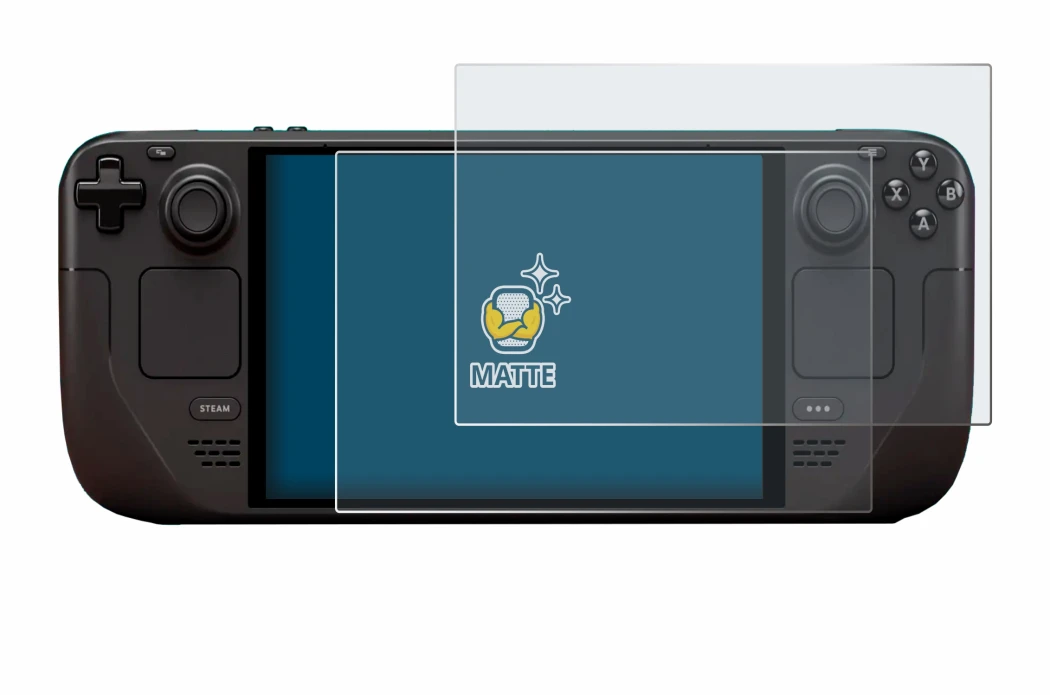 Imagen del dispositivo Valve Steam Deck OLED con una amplia variedad de protectores de pantalla.