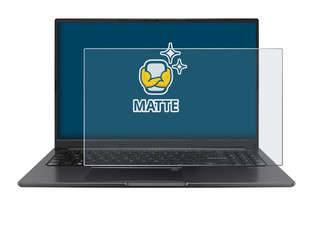 Imagen del dispositivo ASUS Vivobook 15 OLED con una amplia variedad de protectores de pantalla.