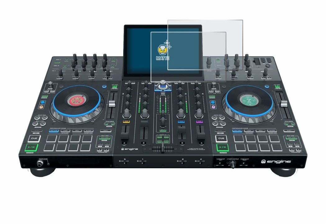Imagen del dispositivo Denon DJ Prime 4+ con una amplia variedad de protectores de pantalla.