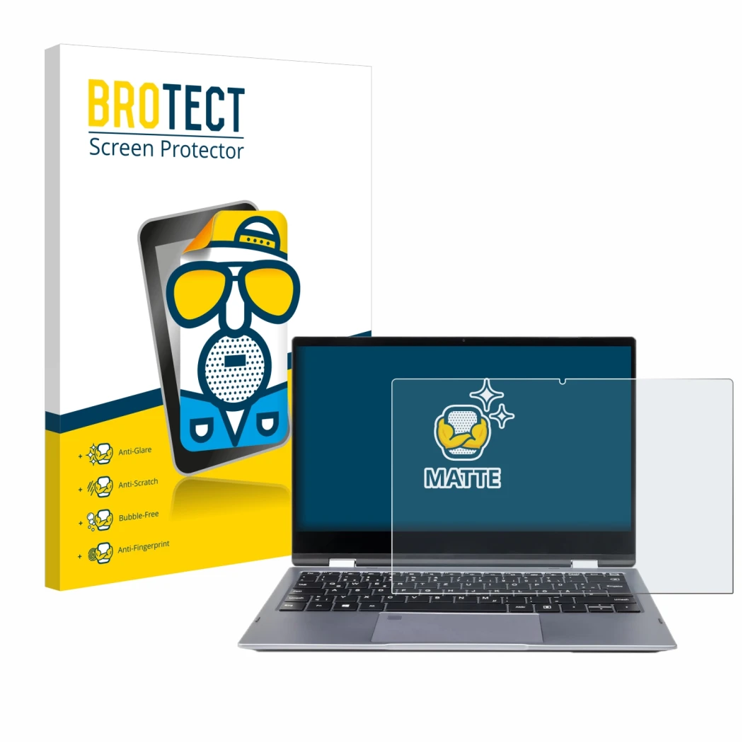 Parte frontal de un envase de producto con el logotipo de la marca BROTECT. Al lado se muestra el dispositivo Wortmann Terra M