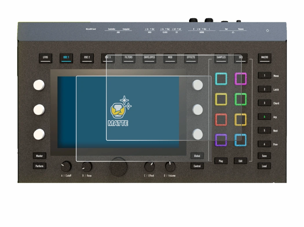 Imagen del dispositivo Waldorf Iridium Core con una amplia variedad de protectores de pantalla.