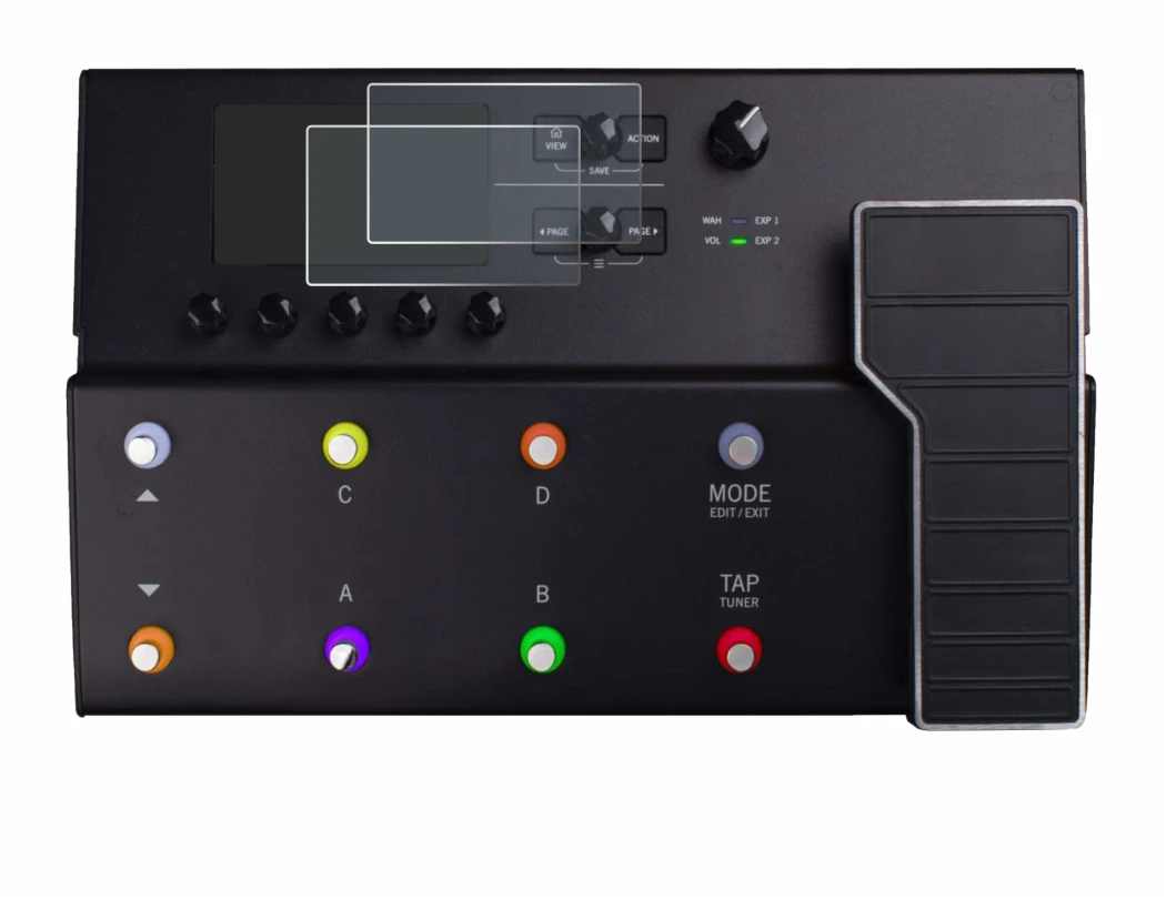 Imagen del dispositivo Line 6 POD Go con una amplia variedad de protectores de pantalla.