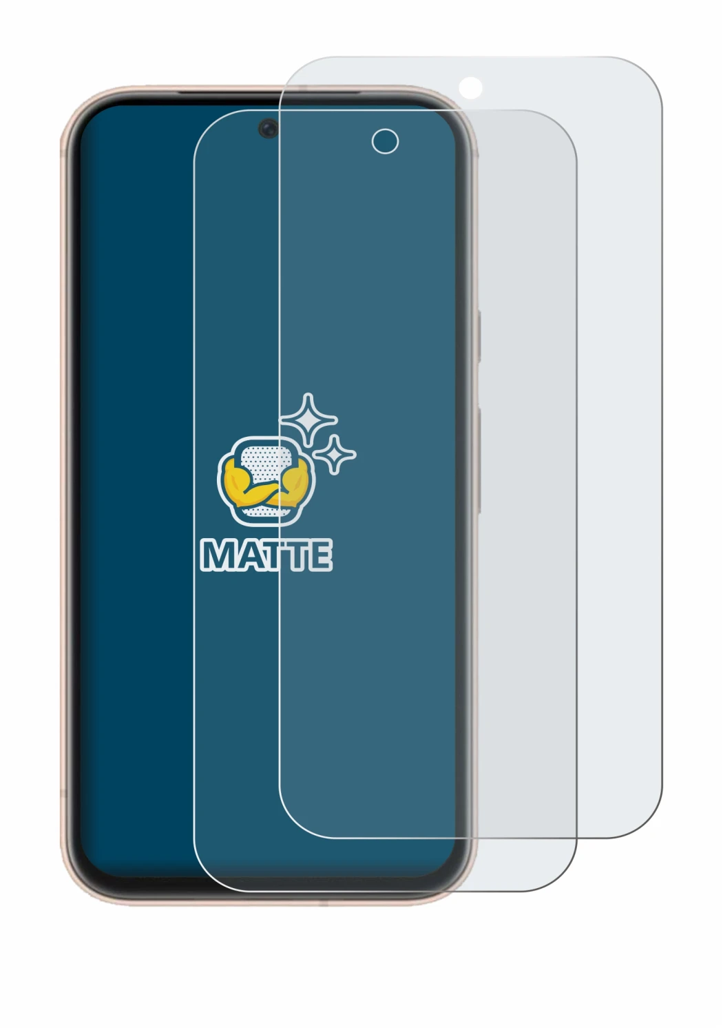 Imagen del dispositivo Google Pixel 8a con una amplia variedad de protectores de pantalla.