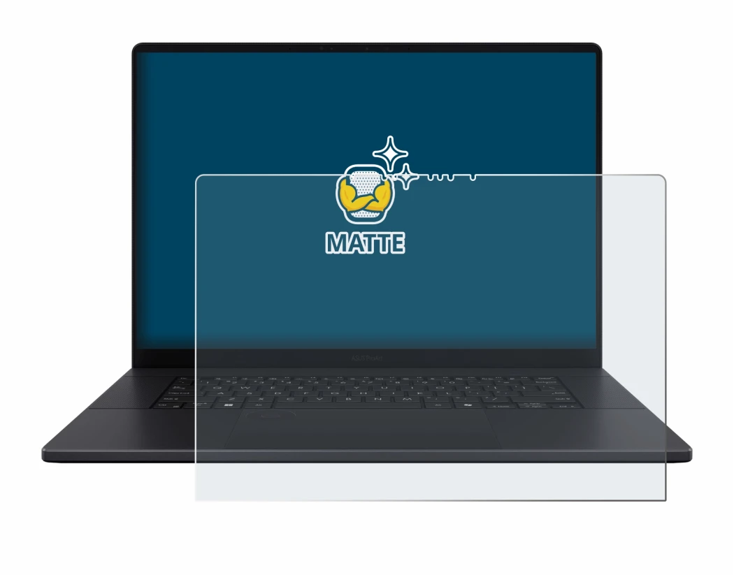 Imagen del dispositivo ASUS ProArt P16 con una amplia variedad de protectores de pantalla.