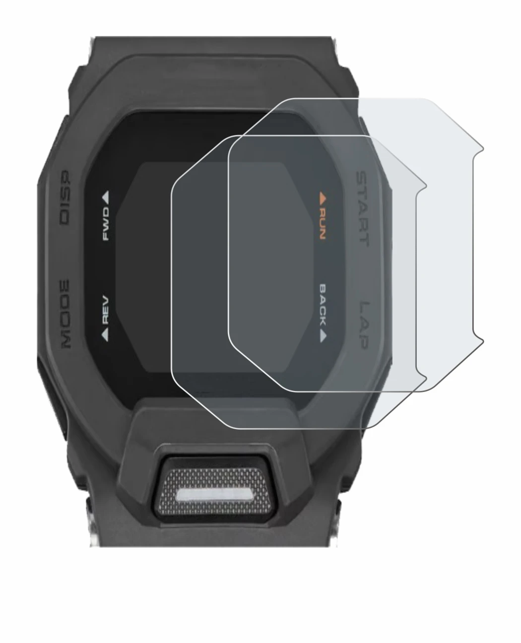 Imagen del dispositivo Casio G-Shock GBD-200 con una amplia variedad de protectores de pantalla.