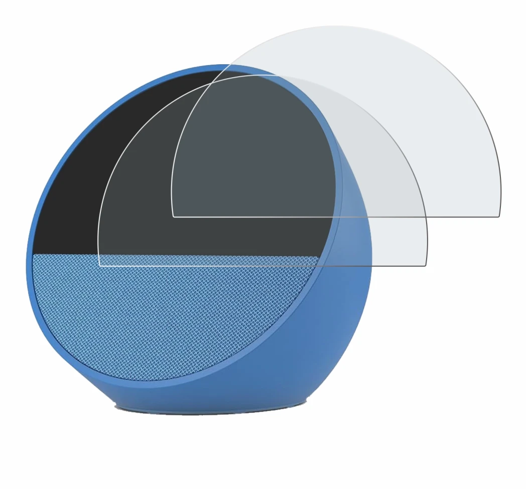 Imagen del dispositivo Amazon Echo Spot 2024 con una amplia variedad de protectores de pantalla.