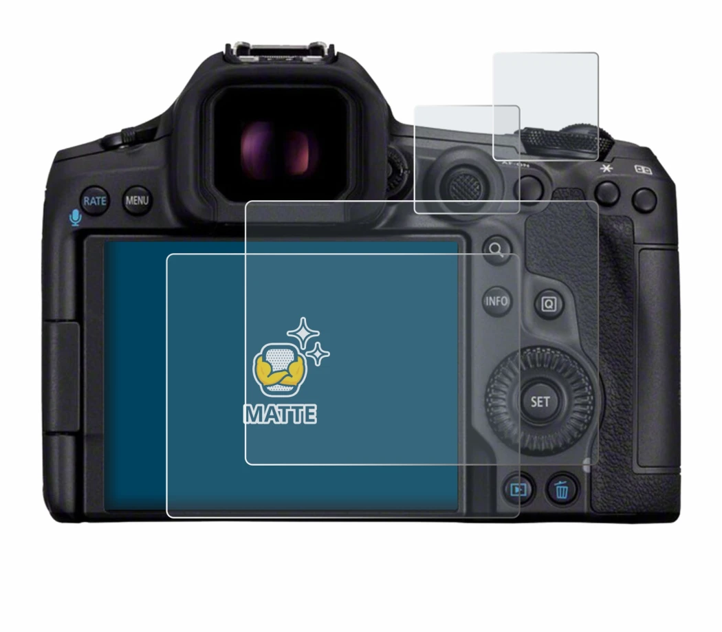Imagen del dispositivo Canon EOS R5 Mark II con una amplia variedad de protectores de pantalla.