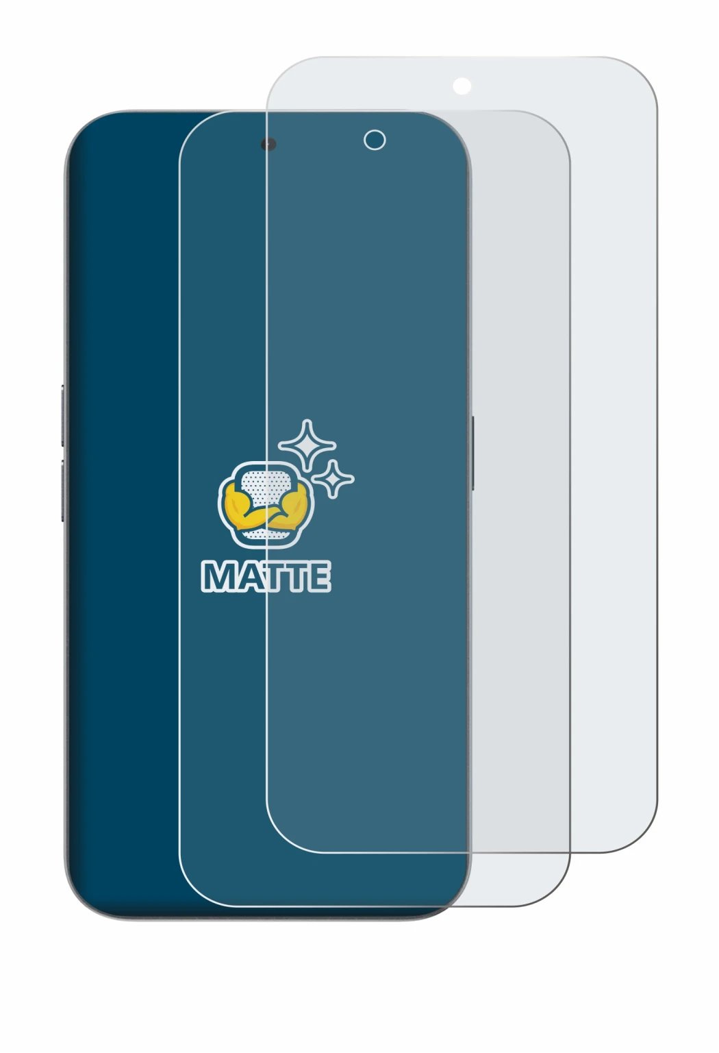 Imagen del dispositivo Nothing Phone (2a) Plus con una amplia variedad de protectores de pantalla.
