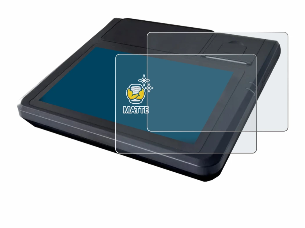 Imagen del dispositivo Techfive ECR 100 con una amplia variedad de protectores de pantalla.