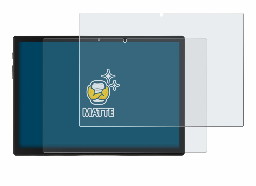 Imagen del dispositivo Acepad A150 con una amplia variedad de protectores de pantalla.