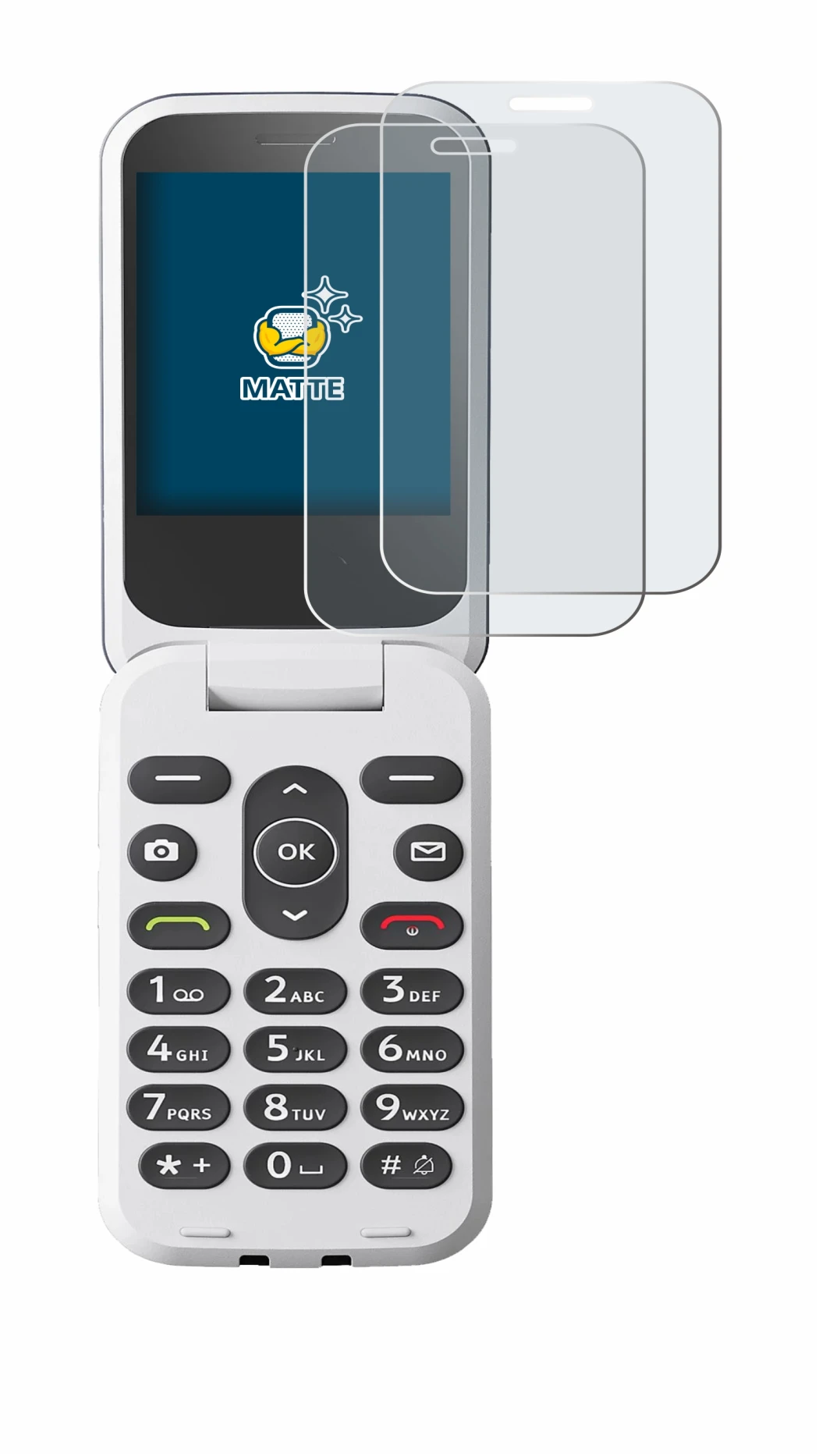 Imagen del dispositivo Doro 2820 con una amplia variedad de protectores de pantalla.