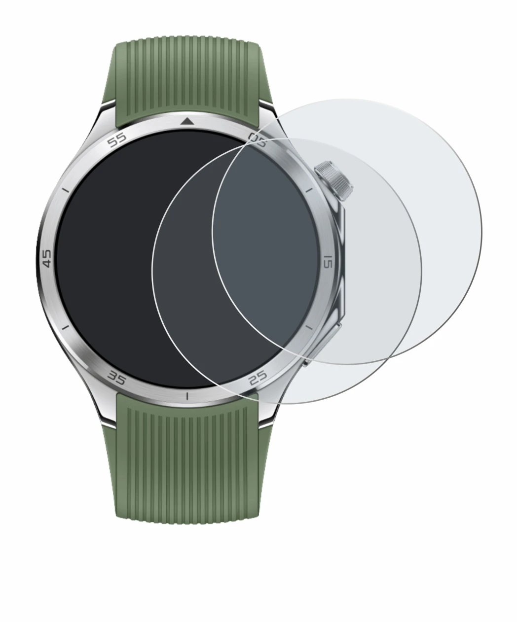 Imagen del dispositivo OnePlus Watch 3 con una amplia variedad de protectores de pantalla.