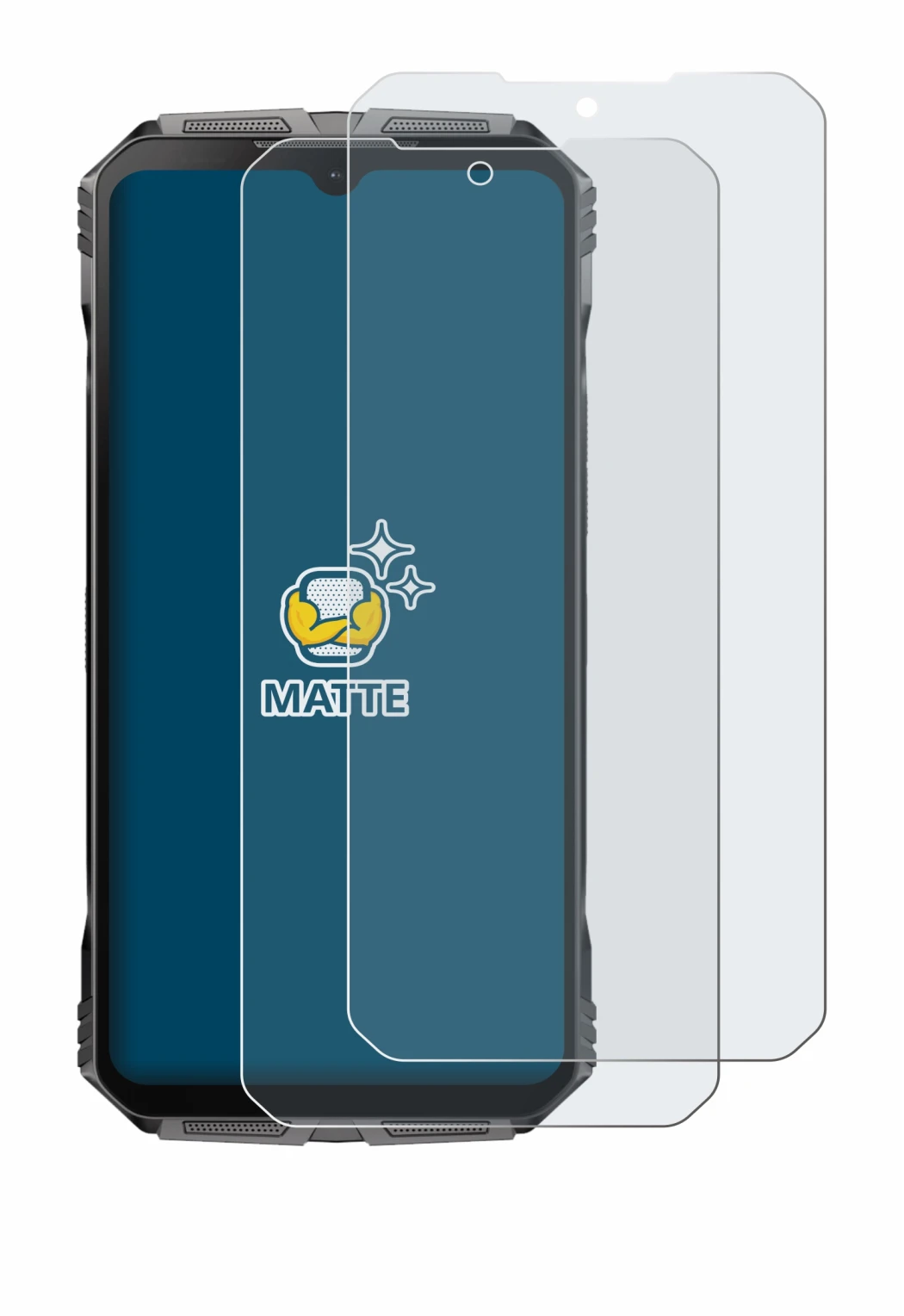 Imagen del dispositivo Doogee S Cyber con una amplia variedad de protectores de pantalla.