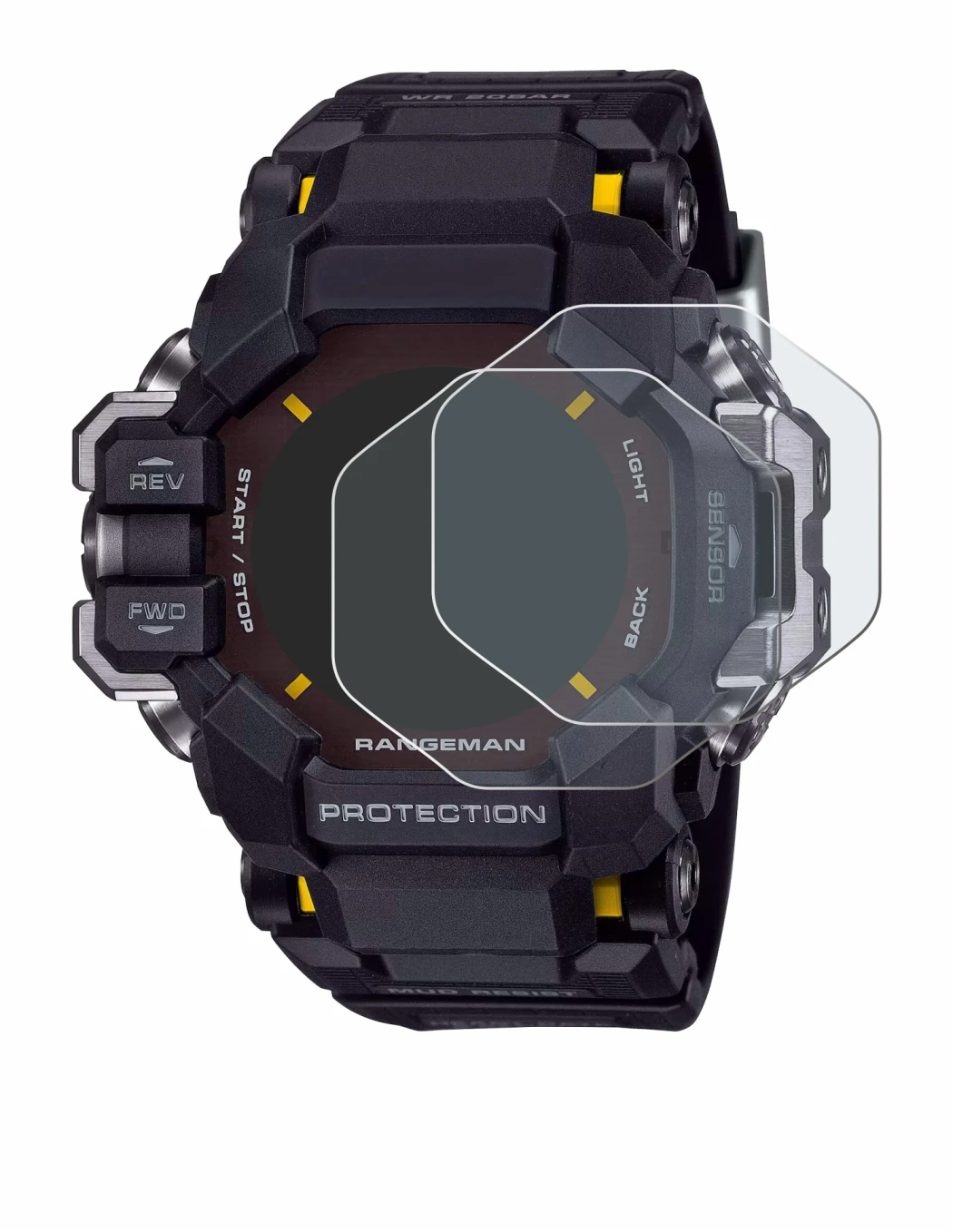 Imagen del dispositivo Casio G-Shock GPR-H 1000 con una amplia variedad de protectores de pantalla.