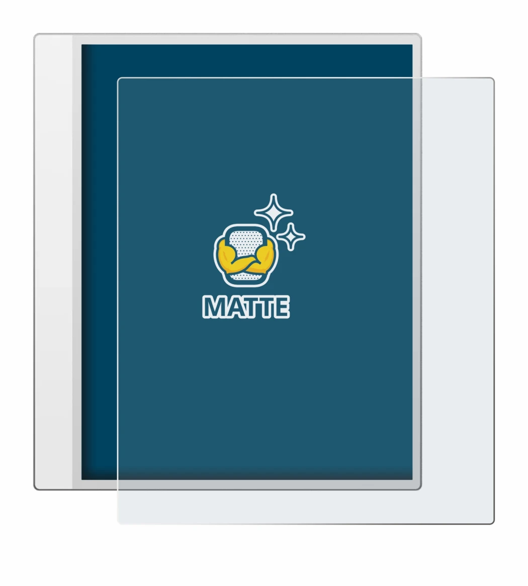 Imagen del dispositivo Boox Note Max con una amplia variedad de protectores de pantalla.