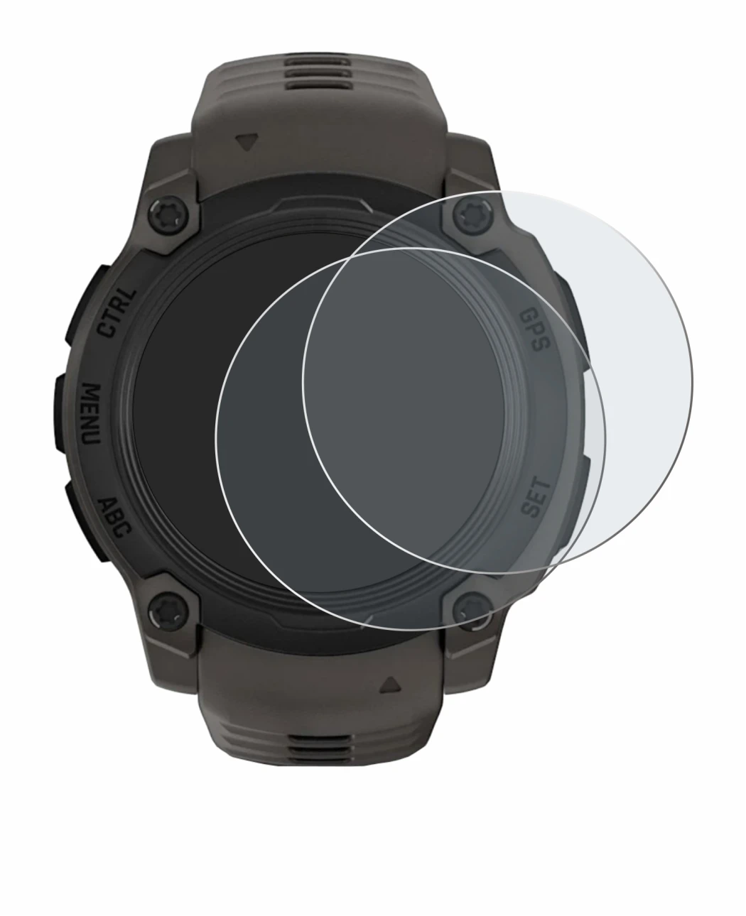 Imagen del dispositivo Garmin Instinct E (40 mm) con una amplia variedad de protectores de pantalla.