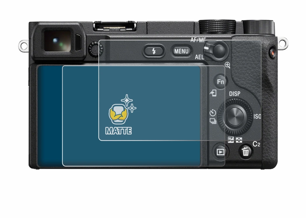 Imagen del dispositivo Sony Alpha 6100A con una amplia variedad de protectores de pantalla.