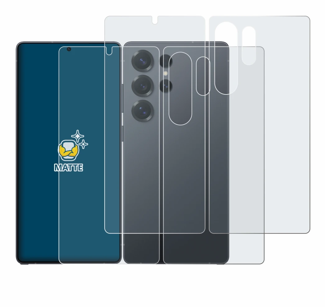 Imagen del dispositivo Samsung Galaxy S25 Ultra Enterprise Edition (Frontal+Trasero) con una amplia variedad de protectores de