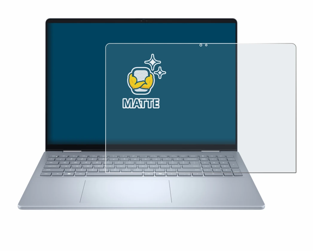 Imagen del dispositivo Dell 16 Plus-2-in-1 con una amplia variedad de protectores de pantalla.