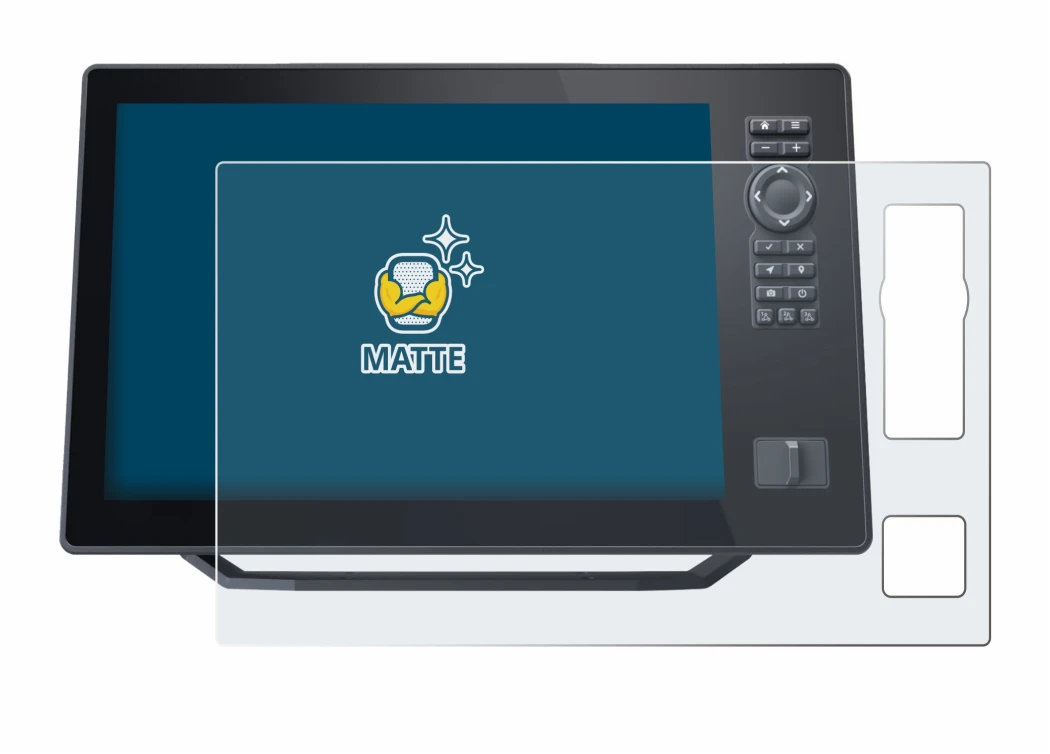 Imagen del dispositivo Humminbird Xplore 12 con una amplia variedad de protectores de pantalla.