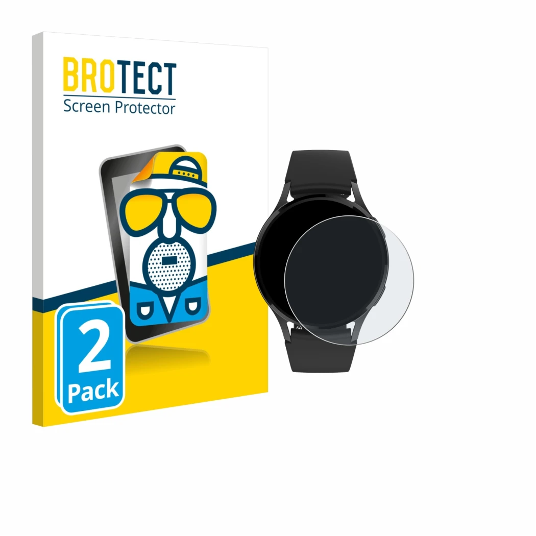 Parte frontal de un envase de producto con el logotipo de la marca BROTECT. Al lado se muestra el dispositivo Levowatch EDGY c