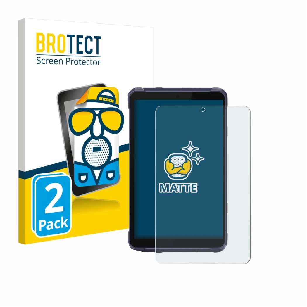 Parte frontal de un envase de producto con el logotipo de la marca BROTECT. Al lado se muestra el dispositivo CHCNAV LT800 con