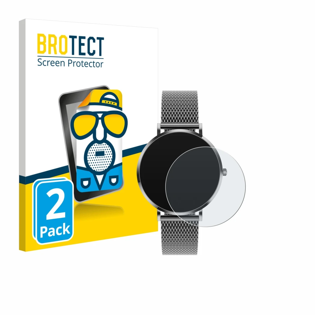 Parte frontal de un envase de producto con el logotipo de la marca BROTECT. Al lado se muestra el dispositivo Pireware Amory 5