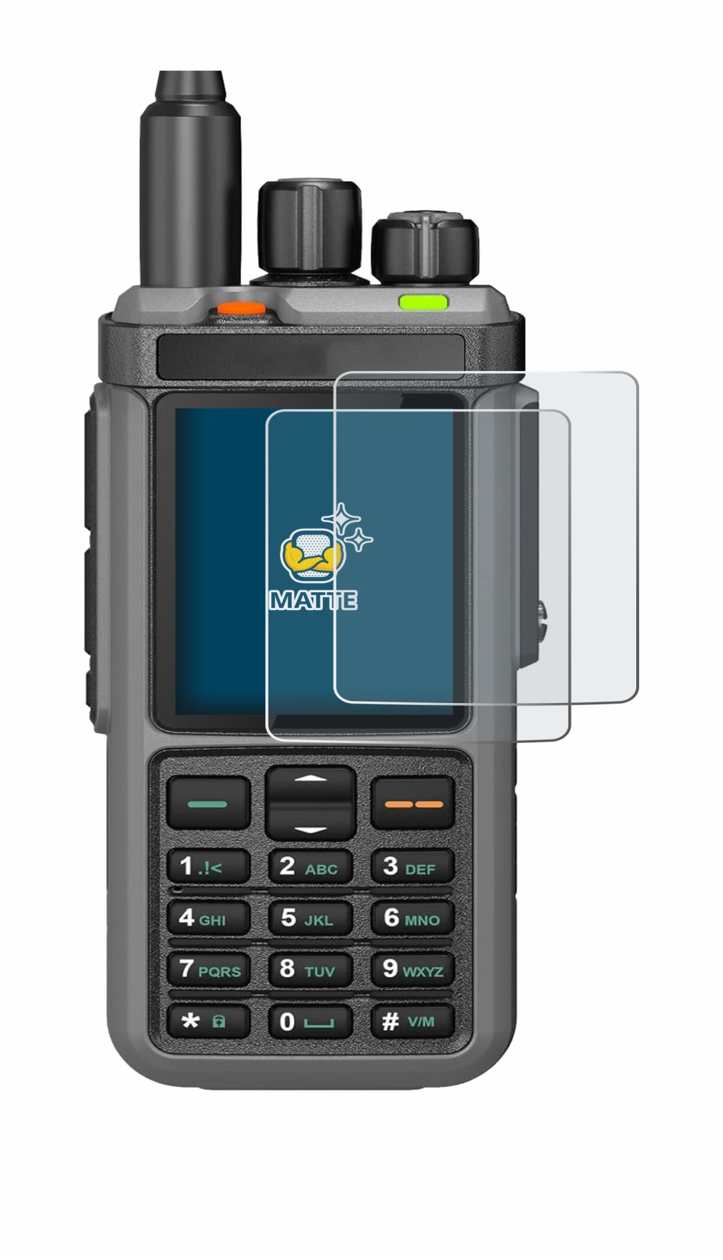 Imagen del dispositivo Radtel RT-880 con una amplia variedad de protectores de pantalla.