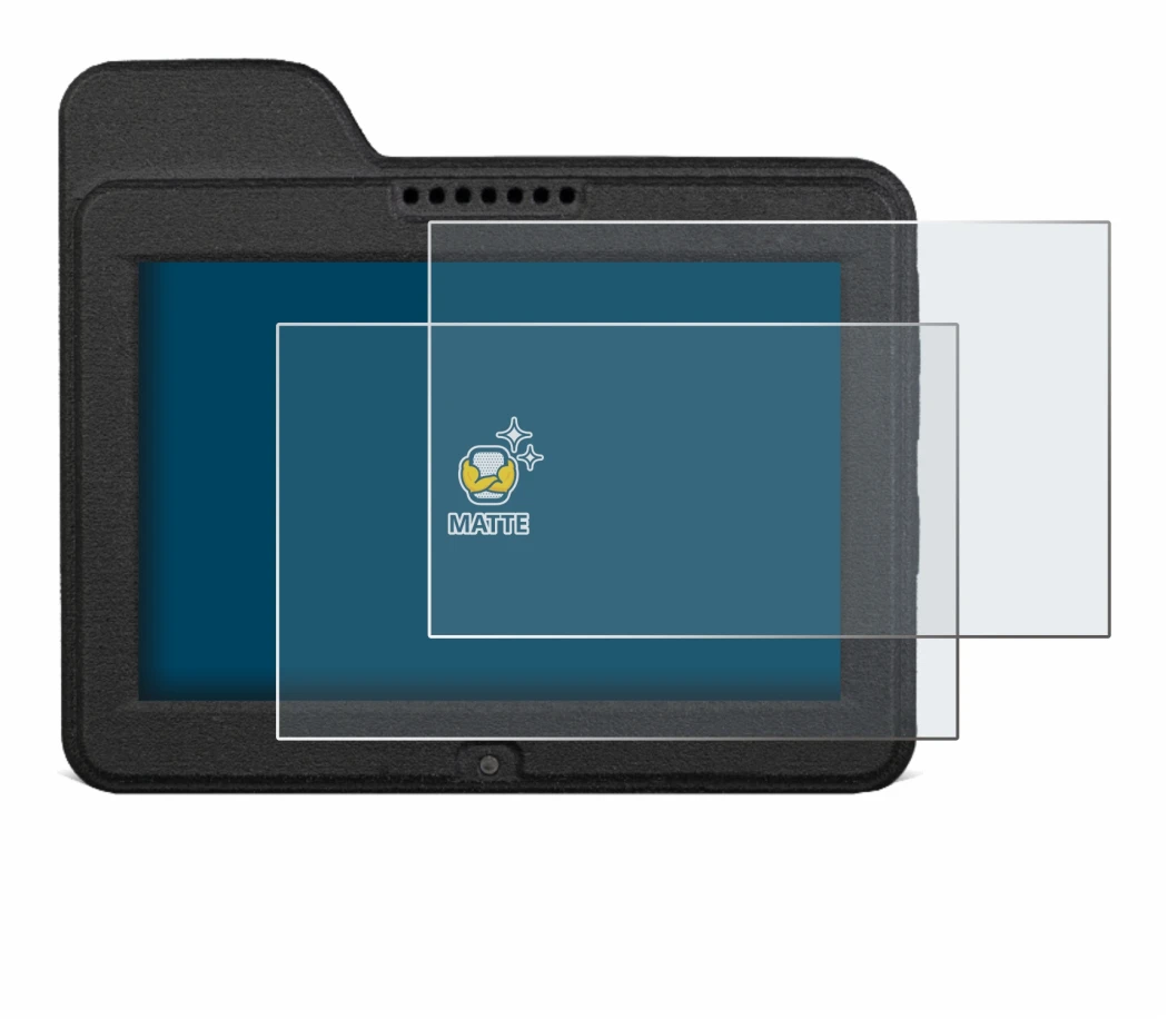 Imagen del dispositivo Naviter Omni con una amplia variedad de protectores de pantalla.