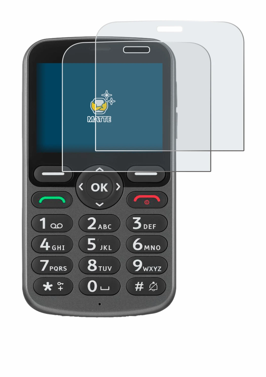 Imagen del dispositivo Doro 1380 con una amplia variedad de protectores de pantalla.