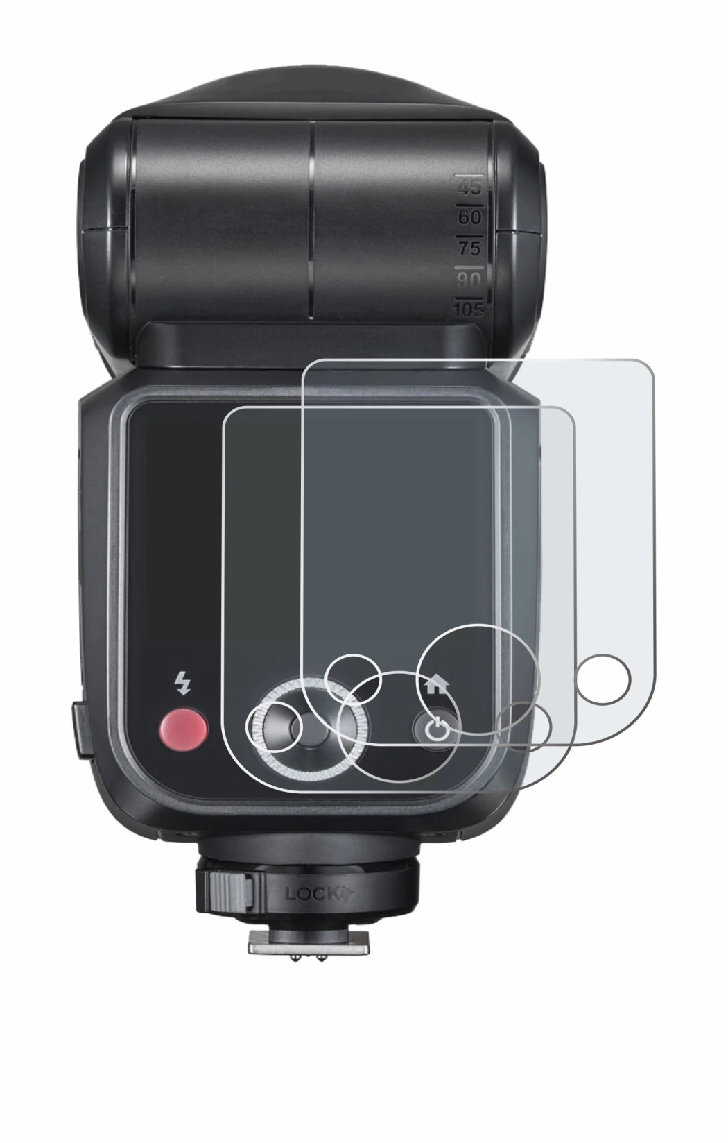 Imagen del dispositivo Godox V100 con una amplia variedad de protectores de pantalla.