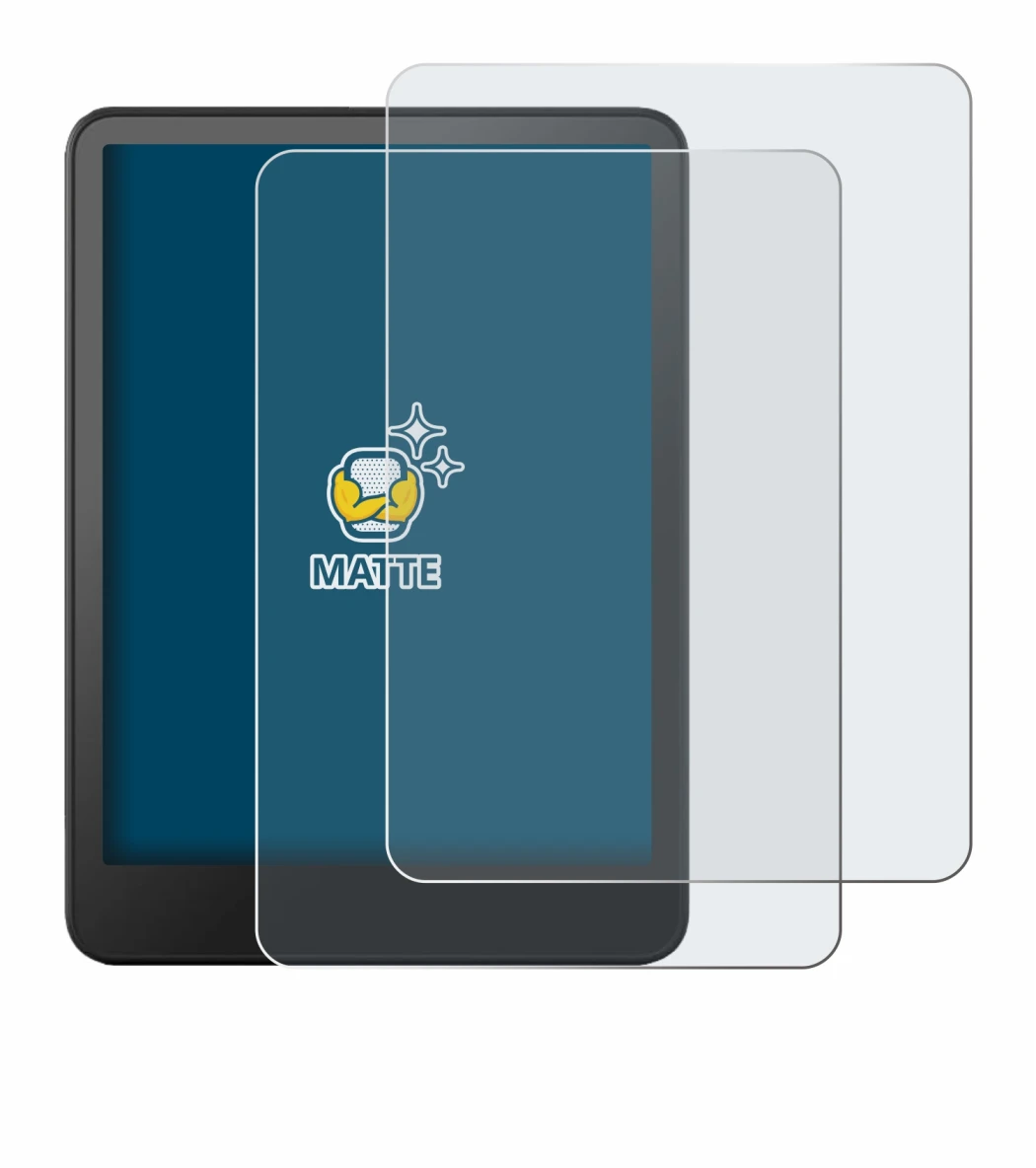 Imagen del dispositivo Amazon Kindle Colorsoft con una amplia variedad de protectores de pantalla.