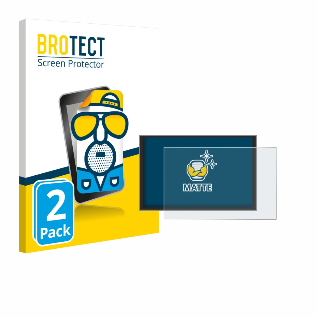 Parte frontal de un envase de producto con el logotipo de la marca BROTECT. Al lado se muestra el dispositivo Renault Master 2