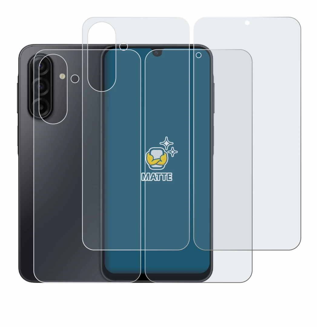 Imagen del dispositivo Samsung Galaxy A17 5G (Frontal+Trasero) con una amplia variedad de protectores de pantalla.