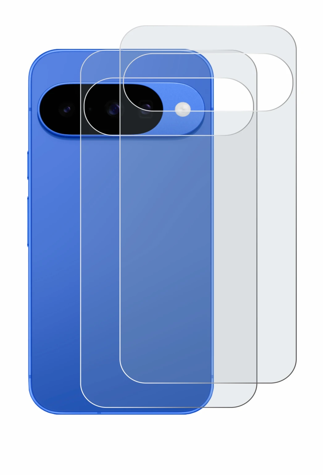 Imagen del dispositivo Google Pixel 10 (Trasero) con una amplia variedad de protectores de pantalla.